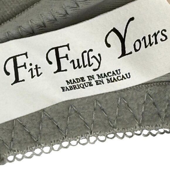 ⭐ NWT Fit Fully Yours Autumn Moulded Bra • Grey Lace Embroidered • 36B ⭐ - Picture 4 of 7